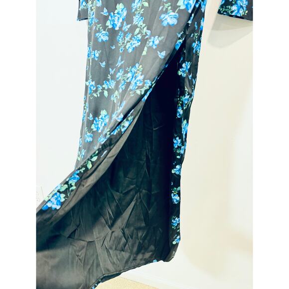 Majorelle Stellina Dress Floral Choker Neckline Backless Long Gown with Slit - Picture 8 of 14